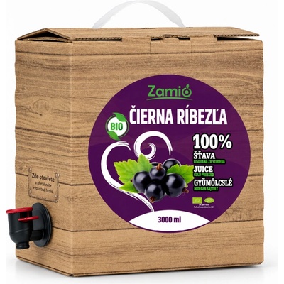 Zamio 100% ovocná šťava Bio čierna ríbezľa 3 l