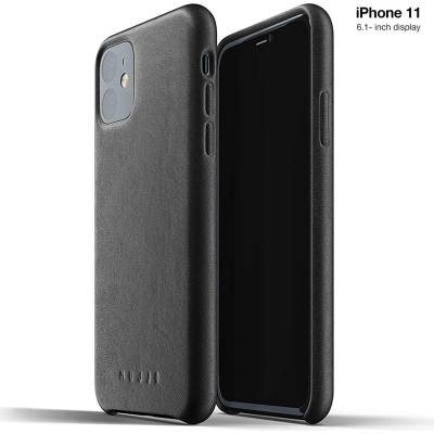 Mujjo Full Leather Case - кожен (естествена кожа) кейс за iPhone 11 (черен)