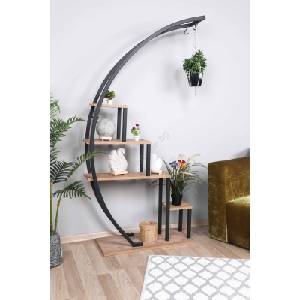 ASIR GROUP Етажерка за цветя GARDEN 180x85 cм кафява/черна (AS0823)