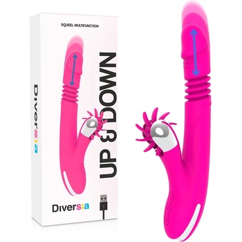 Тласкащ вибратор, въртящ се клитор стимулатор, 24см. - Diversia (D-232423)