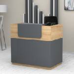 TopMebel Меламиново рецепционно бюро Lemmon TopMebel в цвят дъб - антрацит 120x70x110см