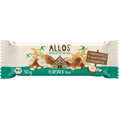 Allos Flapjack ořechy bio 50 g