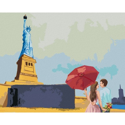 Zuty Malování podle čísel SOCHA SVOBODY A ZAMILOVANÝ PÁR