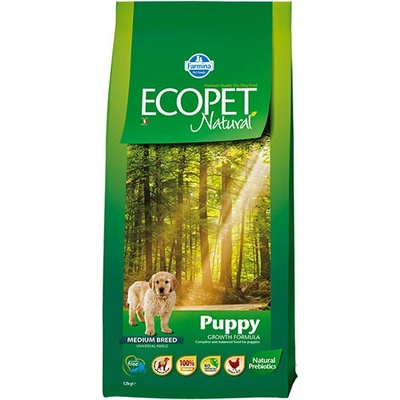 Пълноценна храна за кученца и бременни ecopet natural puppy 12 kg (pep120002s)