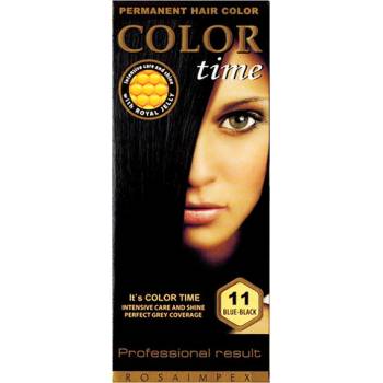 Color Time dlouhotrvající gelová barva na vlasy 11 modro-černá 85 ml
