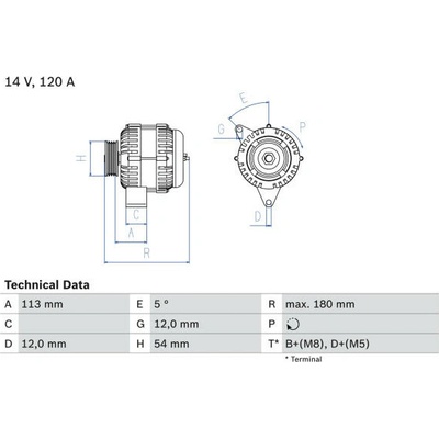 generátor BOSCH 0 986 083 300 BO 0986083300