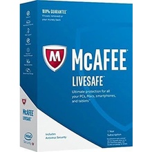 McAfee LiveSafe 1 lic. 8 rokov