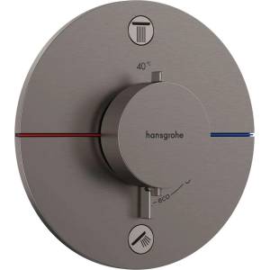 Hansgrohe ShowerSelect Comfort - Термостатичен смесител за вграждане, за 2 уреда, матиран черен хром 15556340 (15556340)