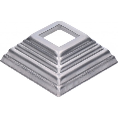 Krytka plechová, 80x80x29mm, diera:27x27mm, výlisok