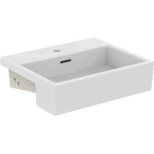 Ideal Standard Extra - Полувградена мивка, 50x42 см, с преливник, отвор за смесител, бяла T373501 (T373501)