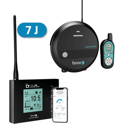 fencee Set elektrického ohradníku Chytrá Farma - RF zdroj s ovladačem 7 J - WiFi Gateway - Ovládání telefonem