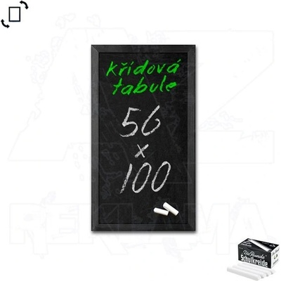 A-Z Reklama CZ CHBBL56x100 Woodboard nástěnná dřevěná křídová tabule černě lakovaná 56 x 100 cm