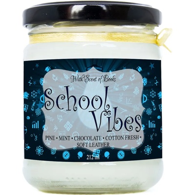 With Scent of Books Ароматна свещ - School Vibes, 212 ml (SCHOOL VIBES212ml)