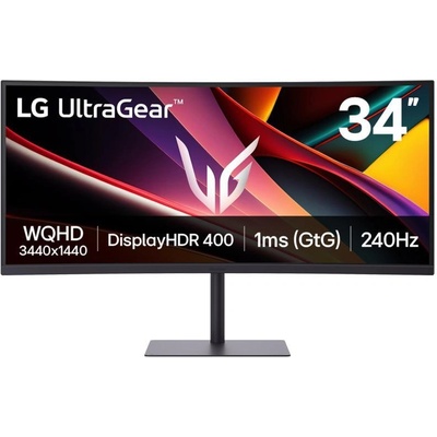 Монитор LG 34G630A-B, 34" (86.36 cm) VA панел, 240Hz, WQHD, 1ms, 300cd/m2, DisplayPort, HDMI, USB (34G630A-B)