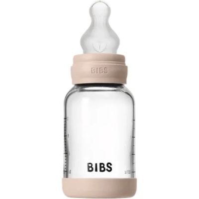 BIBS Стъклена бебешка бутилка Bibs - Със силиконов биберон, 120 ml, Blush (50191244)