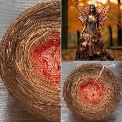 Příze Čarovné klbko (4n) 1500m Limited Edition No.118 glitter copper