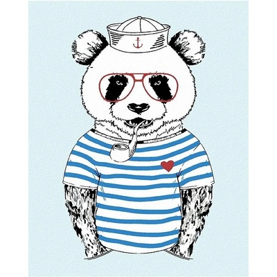zuty Malování Podle Čísel Námořník Panda 40 x 50 Cm Plátno