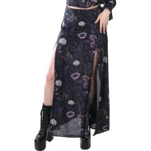 KILLSTAR дамска пола KILLSTAR - Dusk's Garden - Black/Purple - KSRA014316