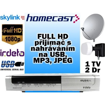 Set Homecast HS 3200 CI IR 1TV, 2 družice
