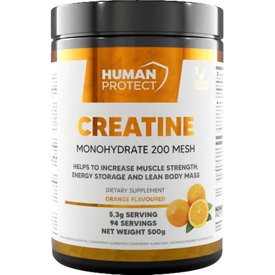 Human Protect Creatine Monohydrate Powder [500 грама] Портокал