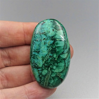 Malachit/Chryzokol kabošon 16g, Kongo CHM 3328