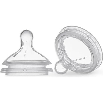 Wee Baby Силиконови биберони Wee Baby - Natural, 2 броя, 0-6 месеца (148)