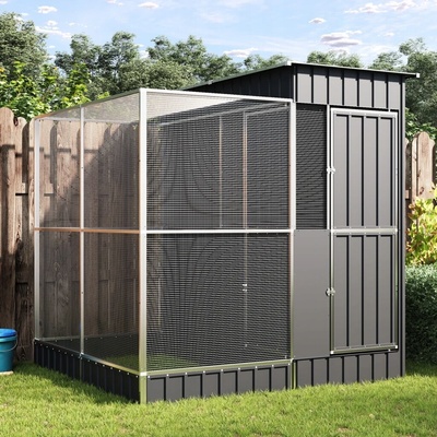 VidaXl Klec 209 x 203 x 216 cm šedá