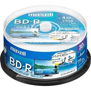 Maxell BD-R MAXELL, Single layer, Blu-Ray, 25 GB, 4x, Printable, 25 px (ML-DB-BDR25-25PRINT) - megamag