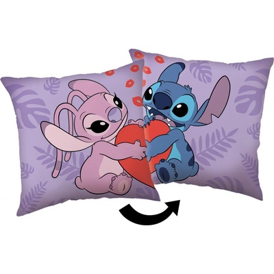 Jerry Fabrics Polštář Lilo a Stitch Kiss 40x40