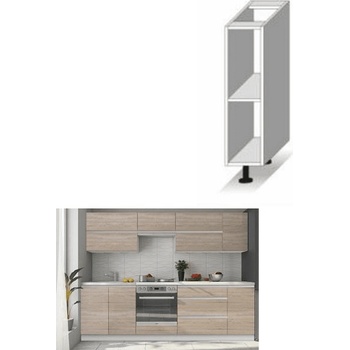 Долен отворен шкаф Line 20 cm бял