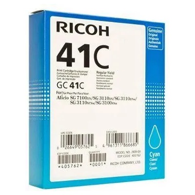 Ricoh Мастило гел RICOH GC41C, 2200 копия Cyan (RICOH-INK-GC41C)