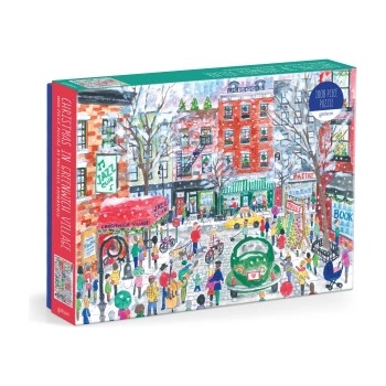 Galison Michael Storrings Christmas in Greenwich Village 1000 Piece Puzzle | Galison