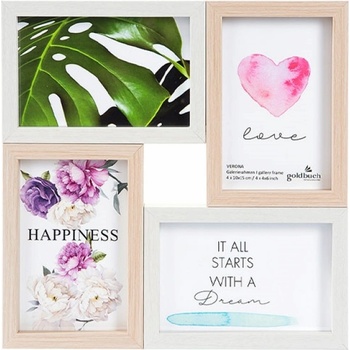 Goldbuch Рамка Verona, за 4 снимки, MDF, 10 х 15 cm, бяла