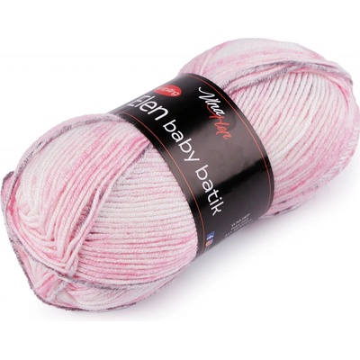 Prima-obchod Pletací příze Elen baby batik 100 g, barva 2 (5110) růžová sv.