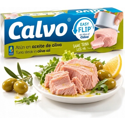 Calvo Tuňák v olivovém oleji 3 x 65 g