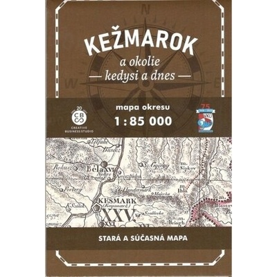 Mapa Kežmarok a okolie kedysi a dnes 1:85000
