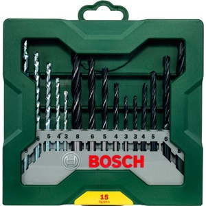Bosch КОМПЛЕКТ СВРЕДЛА ЗА МЕТАЛ, ДЪРВО И БЕТОН bosch 15 БРОЯ (3165140465274)