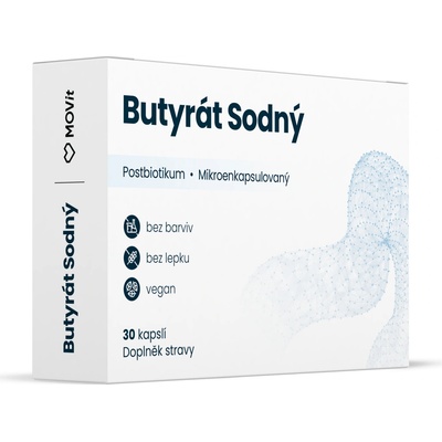 MOVit Butyrát sodný Postbiotikum 30 kapslí