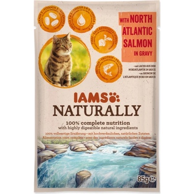 Iams Naturally losos v omáčce 85 g