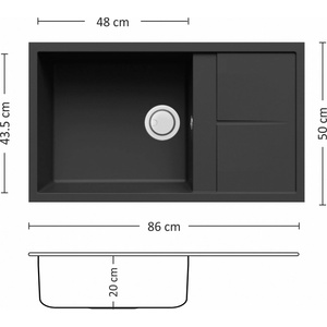 Leks Unico Plus BB 86.1 SI Мивка за вграждане