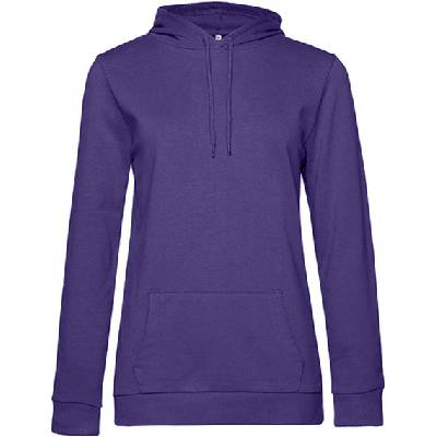B&C dámska mikina s kapucňou WW04W Radiant Purple