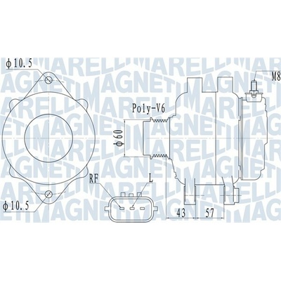 Alternátor MAGNETI MARELLI 063732122010