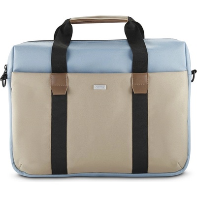 Hama Silvan, brašna na notebook, 34-36 cm (13,3-14,1"), recyklovaný polyester, béžová/světle modrá; 222060