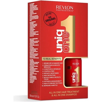 Revlon Professional Uniq One bezoplachová péče na vlasy Uniq One 150 ml + bezoplachová péče na vlasy Uniq One 50 ml darčeková sada