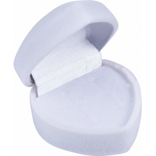 JK Box Bílá dárková krabička na náušnice Srdce F-75/NA/A1