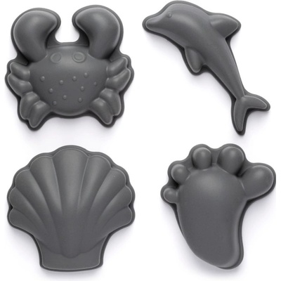 Scrunch Silikonové bábovky na písek Anthracite Grey