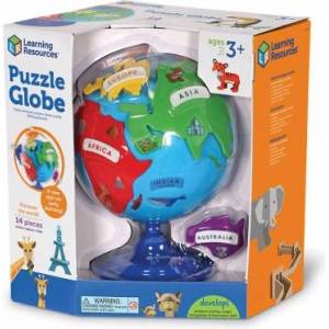 Learning Resources - Детски глобус-пъзел с континентите (LER7735)
