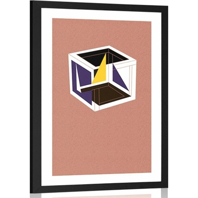 Plakát s paspartou kostka v barevném provedení - 40x60 no frame