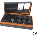 Rybářské signalizátory Fox RX+ Micron 4 Rod Presentation Set Sada hlásičů s příposlechem Černá