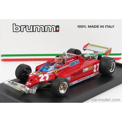Brumm Ferrari F1 126ck Turbo N 27 Gp Canada Montreal 1981 Alettone Danneggiato Dal Giro lap 39 Al 54 Gilles Villeneuve With Driver Figure Red 1:43